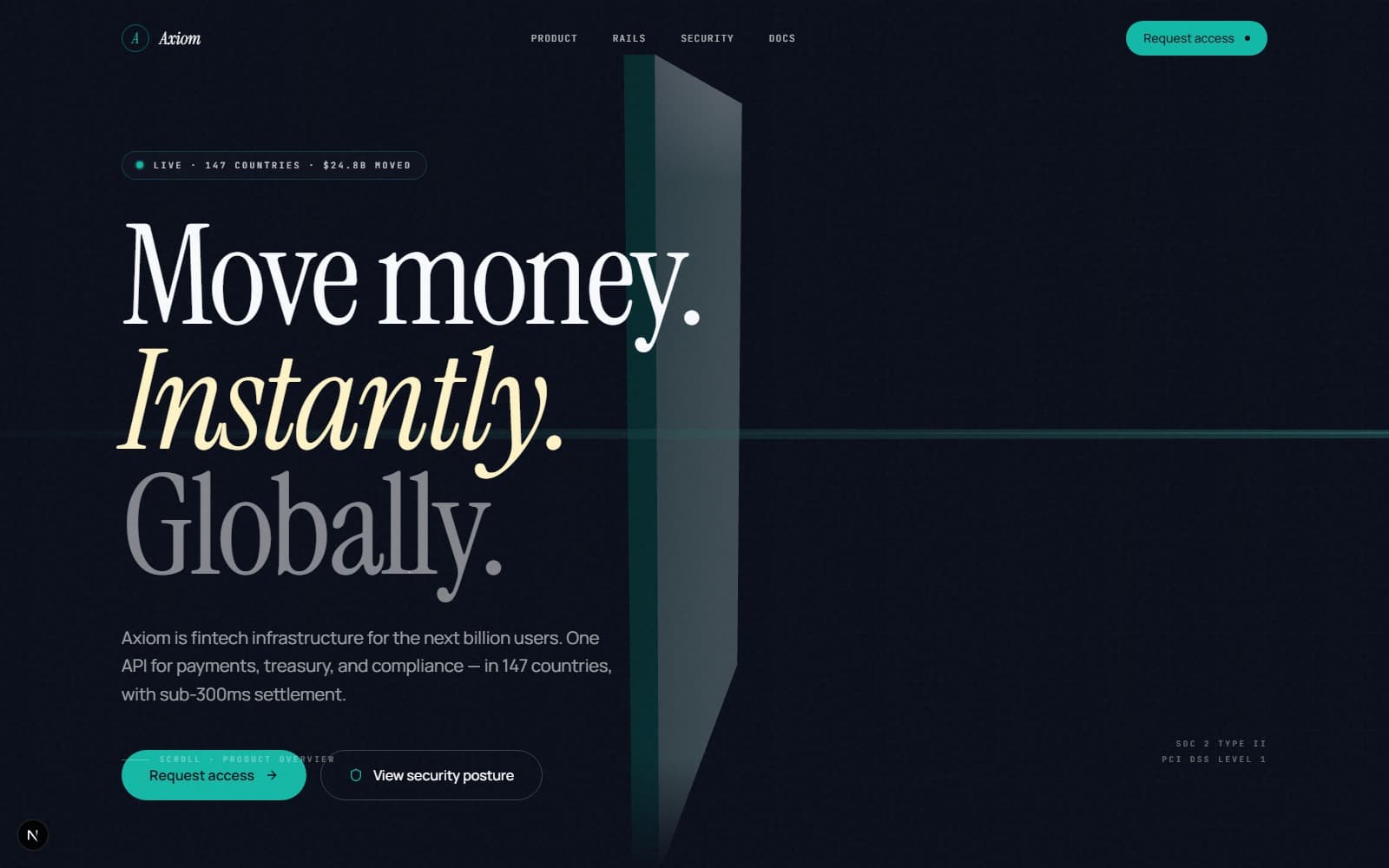 Axiom — Fintech · Global Payments · Infrastructure
