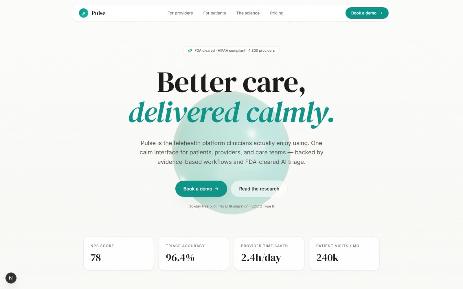 Pulse — Healthcare · Telehealth · Clinical AI